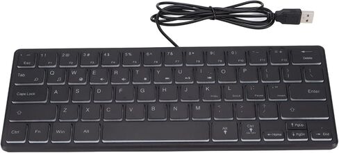 اشاتا كيبورد العاب سلكي صغير بمنفذ USB بـ64 مفتاح واضاءة خلفية RGB للكمبيوتر المكتبي والنوت بوك والتوصيل والتشغيل in Saudi Arabia