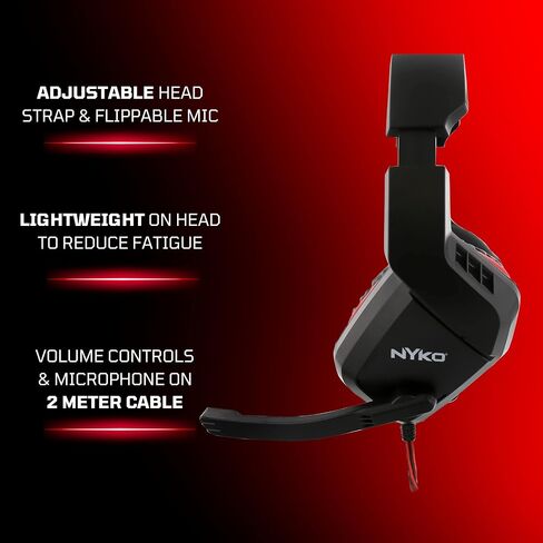 Nyko NX1-4500 ستيريو سلكي متوافق مع Xbox One وPS4 وPS5 وSwitch - فوق الأذن، مريح ومتوافق مع Xbox Series X in Kuwait