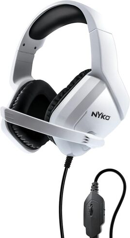 Nyko Ns-4500 Wired Headset for Nintendo Switch - Lightweight Headphones w/Adjustable Microphone - Compatible w/ PS4, PS5, Xbox One, Xbox X/S & Switch - Nintendo Switch Accessories (Black/Red) in Kuwait