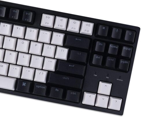 لوحة المفاتيح الميكانيكية السلكية Keychron C1 Mac Layout، Gateron G Pro Red Switch، Tenkeyless 87 Keys ABS keycaps لوحة مفاتيح الكمبيوتر لأجهزة الكمبيوتر المحمول التي تعمل بنظام Windows PC، إضاءة خلفية بيضاء، كابل USB-C من النوع C in Kuwait