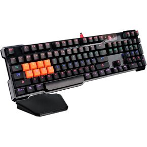 Bloody B720 Light Strike Optical Gaming Keyboard (Smooth/Linear) - Comfort Wrist pad - Faster Than Mechanical - 0.2ms Key Response Neon LED Backlit - Water Resistant [LK Black] in Saudi Arabia