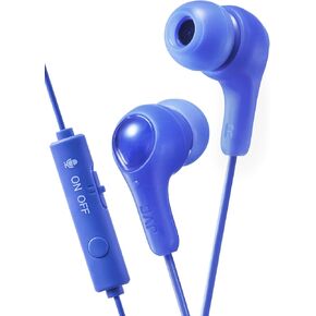 JVC Gumy Gamer, in Ear Earbud Headphones with Mic, Remote, and Mute Switch for Gaming and Chatting, Powerful Sound, Comfortable and Secure Fit, Silicone Ear Pieces S/M/L - HAFX7GB (Black), Medium