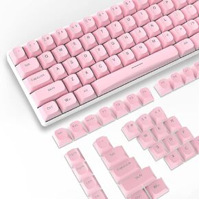 108 Key Double Shot PBT Pudding Keycaps with Translucent Layer Keycap Puller for Standard Full 104Key Compact 61Key/68Key/87Key/96Key Mechanical Keyboard MX Switch DIY Keycap(Black Keycaps)