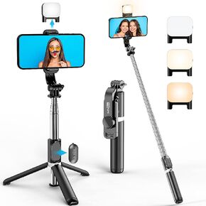 Selfie Stick Tripod, All in One Extendable & Portable iPhone Tripod Selfie Stick with Wireless Remote Compatible with iPhone 17 16 15 14 13 12 pro Xs Max, Galaxy Note10/S20/S10/OnePlus 9/9 PRO etc in Saudi Arabia