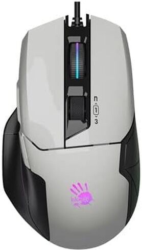 بلودي ماوس العاب W70 ماكس للالعاب 10000 CPI 250 IPS RGB لون ابيض in Kuwait