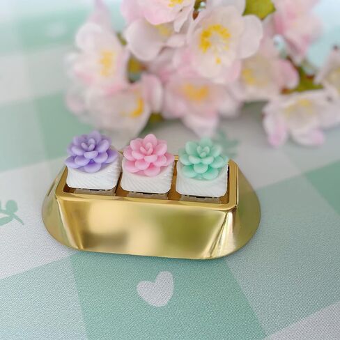 غطاء مفاتيح Capsmiths Succulent Artisan Keycap - Echeveria - لوحات مفاتيح الألعاب الميكانيكية MX (أرجواني) in Kuwait