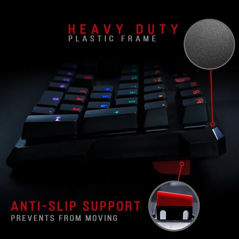 Bloody B720 Light Strike Optical Gaming Keyboard (Smooth/Linear) - Comfort Wrist pad - Faster Than Mechanical - 0.2ms Key Response Neon LED Backlit - Water Resistant [LK Black] in Kuwait