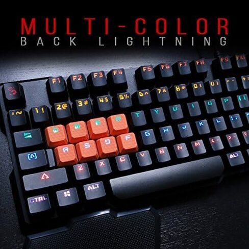 Bloody B720 Light Strike Optical Gaming Keyboard (Smooth/Linear) - Comfort Wrist pad - Faster Than Mechanical - 0.2ms Key Response Neon LED Backlit - Water Resistant [LK Black] in Kuwait
