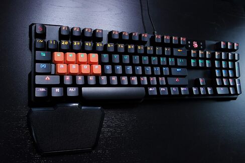 Bloody B720 Light Strike Optical Gaming Keyboard (Smooth/Linear) - Comfort Wrist pad - Faster Than Mechanical - 0.2ms Key Response Neon LED Backlit - Water Resistant [LK Black] in Kuwait