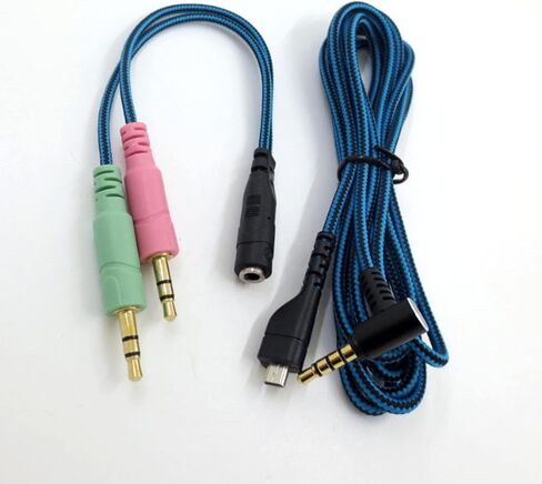Arctis7 Cord Audio Cable Compatible with SteelSeries Arctis3 Arctis5 Arctis7 Arctis Pro Headphones, 3.5mm Jack Work with PS4, Xbox One, Nintendo Switch, PC - Added Y Mode Exchange PC Audio Cable in Saudi Arabia