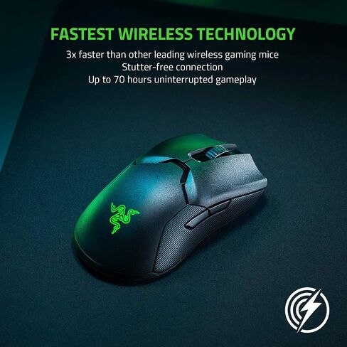 Razer Viper Mini - ماوس ألعاب سلكي للكمبيوتر/Mac (خفيف الوزن 61 جرام، يمكن استخدامه بكلتا اليدين، كابل Speedflex، مستشعر بصري 8500 نقطة في البوصة، إضاءة Chroma RGB) أسود in Kuwait