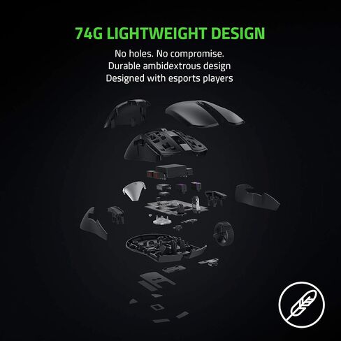 Razer Viper Mini - ماوس ألعاب سلكي للكمبيوتر/Mac (خفيف الوزن 61 جرام، يمكن استخدامه بكلتا اليدين، كابل Speedflex، مستشعر بصري 8500 نقطة في البوصة، إضاءة Chroma RGB) أسود in Kuwait