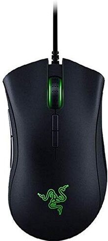 Razer DeathAdder Elite Gaming Mouse: 16,000 DPI Optical Sensor - Chroma RGB Lighting - 7 Programmable Buttons - Mechanical Switches - Rubber Side Grips - Matte Black in Saudi Arabia