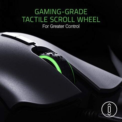Razer DeathAdder Elite Gaming Mouse: 16,000 DPI Optical Sensor - Chroma RGB Lighting - 7 Programmable Buttons - Mechanical Switches - Rubber Side Grips - Matte Black in Saudi Arabia