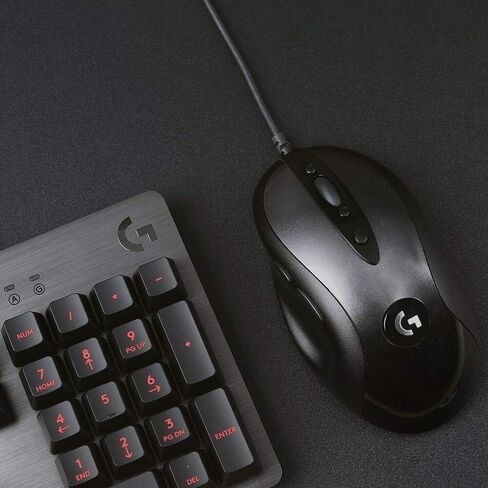 Logitech G MX518 Mouse Gaming | Sensore HERO 25K, 25.600 DPI, Processore ARM, 8 Pulsanti Programmabili, PC/Mac - Nero/Grigio in Saudi Arabia
