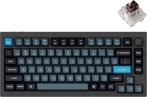 Keychron Q1 Pro Wireless Custom Mechanical Keyboard, QMK/VIA Programmable Full Aluminum 75% Layout Bluetooth/Wired RGB with Hot-swappable Keychron K Pro Banana Switch Compatible with Mac Windows Linux in Kuwait
