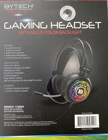 PIE BYTECH Light UP Gaming Headset in Saudi Arabia