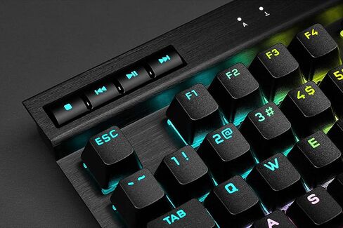 CORSAIR K60 RGB TKL RGB Tenkeyless Optical-Mechanical Wired Gaming Keyboard - OPX Switches - Polycarbonate Keycaps - iCUE Compatible - QWERTY NA Layout - Black in Saudi Arabia