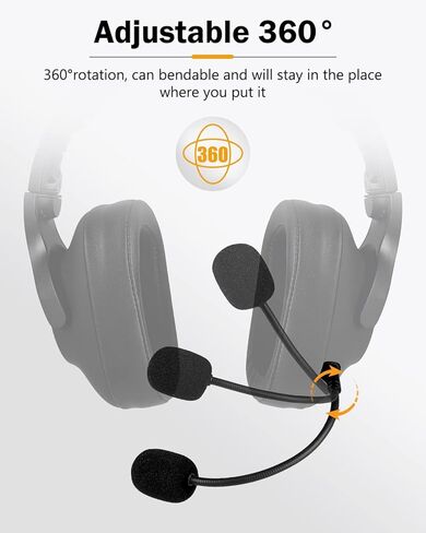 AKKE Replacement Game Mic Compatible for Logitech G PRO 3.5mm Jack Detachable Microphone Boom Noise Cancelling for Logitech G PRO,Logitech G PRO X Gaming Headsets in Saudi Arabia