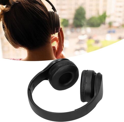 ciciglow Bluetooth Headset with Microphone, Noise Canceling Wireless Headphone with 3.5mm Audio Cable, 40 Hours Using Time Foldable Adjustable Gaming Earphone for Learning Gaming in Kuwait