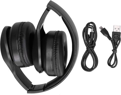ciciglow Bluetooth Headset with Microphone, Noise Canceling Wireless Headphone with 3.5mm Audio Cable, 40 Hours Using Time Foldable Adjustable Gaming Earphone for Learning Gaming in Kuwait