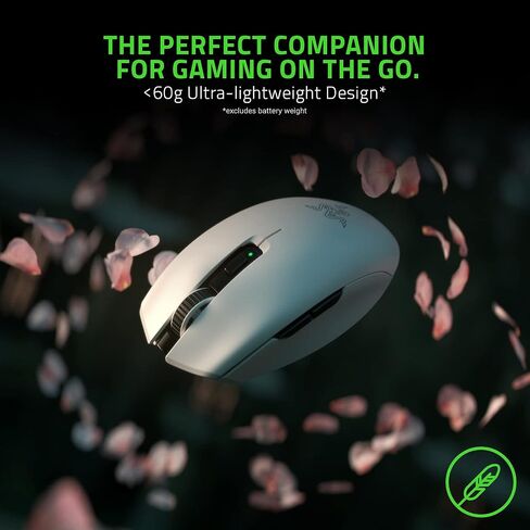 Razer Orochi V2 Wireless Gaming Mouse, PC & Mac, Portable, 60g, Quartz Pink | Bluetooth & 2.4GHz Wireless Connectivity, 18K DPI, Up to 1100 Hr Battery Life in Saudi Arabia