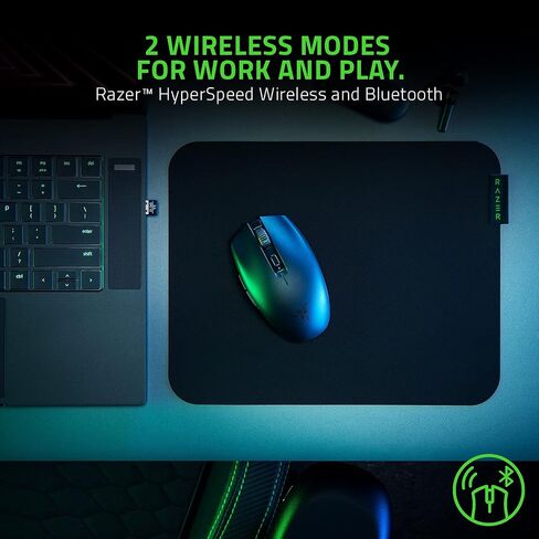 ماوس الألعاب اللاسلكي Razer Orochi V2 Mobile: خفيف الوزن للغاية - وضعان لاسلكيان - عمر بطارية يصل إلى 950 ساعة - مفاتيح الماوس الميكانيكية - مستشعر بصري 5G متقدم بدقة 18K DPI - أبيض in Saudi Arabia
