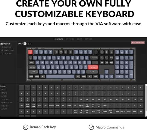 Keychron V6 Wired Custom Mechanical Keyboard Knob Version, Full-size QMK/VIA Programmable with Hot-swappable Keychron K Pro Brown Switch Compatible with Mac Windows Linux (Frosted Black-Translucent) in Saudi Arabia