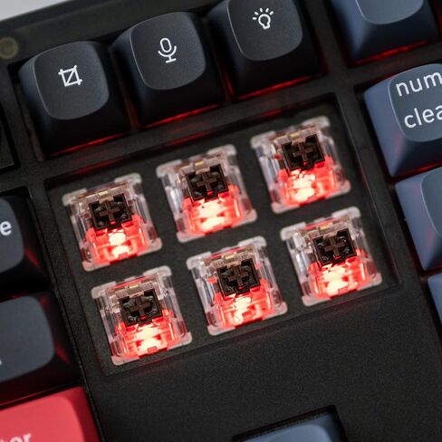 Keychron V6 Wired Custom Mechanical Keyboard Knob Version, Full-size QMK/VIA Programmable with Hot-swappable Keychron K Pro Brown Switch Compatible with Mac Windows Linux (Frosted Black-Translucent) in Saudi Arabia