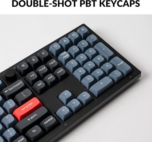 Keychron V6 Wired Custom Mechanical Keyboard Knob Version, Full-size QMK/VIA Programmable with Hot-swappable Keychron K Pro Brown Switch Compatible with Mac Windows Linux (Frosted Black-Translucent) in Saudi Arabia