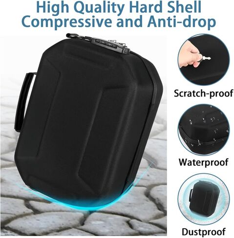 شنطة حمل صلبة مع قفل متوافقة مع اوكولوس كويست 2 بيسك/ايليت الاصدار الاساسي واجهزة التحكم باللمس وغيرها من الاكسسوارات، حافظة كويست 2 مع حزام كتف مناسبة للسفر والتخزين المنزلي in Kuwait