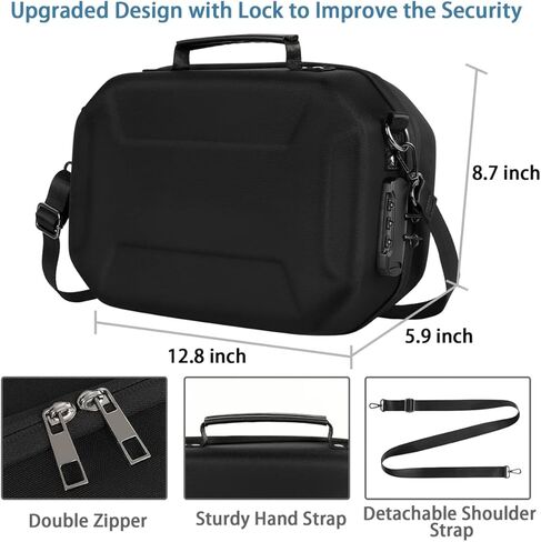 شنطة حمل صلبة مع قفل متوافقة مع اوكولوس كويست 2 بيسك/ايليت الاصدار الاساسي واجهزة التحكم باللمس وغيرها من الاكسسوارات، حافظة كويست 2 مع حزام كتف مناسبة للسفر والتخزين المنزلي in Kuwait