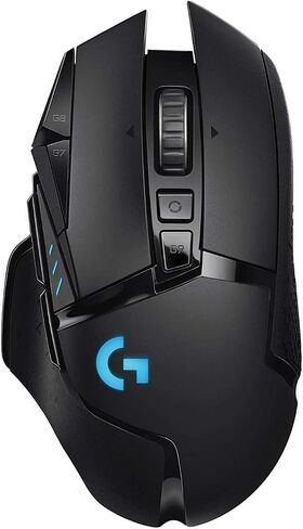 حزمة ماوس الألعاب اللاسلكية Logitech G502 Lightspeed مع لوحة ماوس ألعاب RGB مع شحن لاسلكي 15 وات و4 منافذ 3.0 USB (3 عناصر) in Saudi Arabia