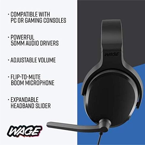 Wage Universal Wired Gaming Headset - Black/Blue (WMANY-N116) in Saudi Arabia