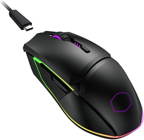 كولر ماستر ماوس العاب MM531 مع مستشعر بصري 12000 نقطة لكل بوصة أثناء الطيران و3 مناطق RGB وازرار بي بي تي in Kuwait