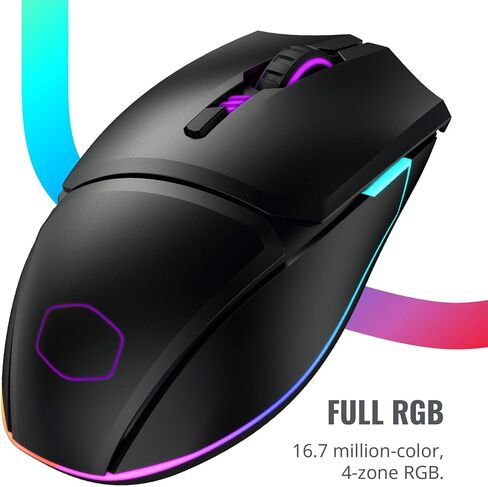 كولر ماستر ماوس العاب MM531 مع مستشعر بصري 12000 نقطة لكل بوصة أثناء الطيران و3 مناطق RGB وازرار بي بي تي in Kuwait
