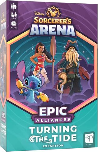 USAOPOLY Disney Sorcerer’s Arena: Epic Alliances Turning The Tide Expansion | Featuring Davy Jones, Moana, and Stitch | Officially-Licensed Disney Strategy & Family Board Game in Saudi Arabia