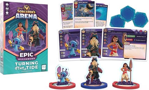 USAOPOLY Disney Sorcerer’s Arena: Epic Alliances Turning The Tide Expansion | Featuring Davy Jones, Moana, and Stitch | Officially-Licensed Disney Strategy & Family Board Game in Saudi Arabia