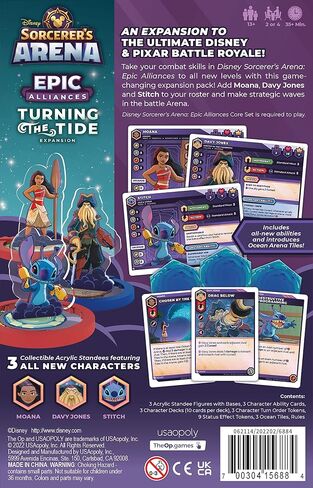 USAOPOLY Disney Sorcerer’s Arena: Epic Alliances Turning The Tide Expansion | Featuring Davy Jones, Moana, and Stitch | Officially-Licensed Disney Strategy & Family Board Game in Saudi Arabia