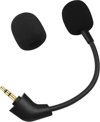 Mic Replacement Microphone Boom fits for Kingston HyperX Cloud, Cloud X and Cloud II 1st Version for PS4 Xbox One Nintendo Switch Computer PC Gaming Headsets Noise Cancelling 3.5mm Jack Black in Kuwait