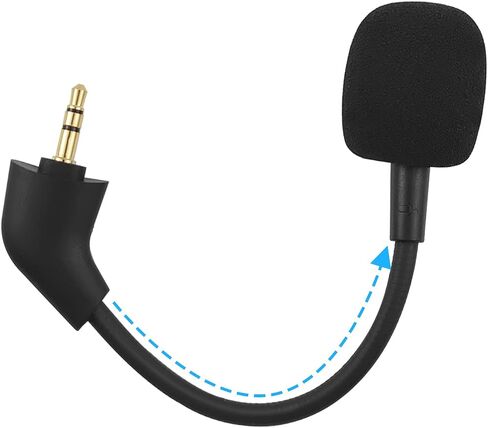 Mic Replacement Microphone Boom fits for Kingston HyperX Cloud, Cloud X and Cloud II 1st Version for PS4 Xbox One Nintendo Switch Computer PC Gaming Headsets Noise Cancelling 3.5mm Jack Black in Kuwait