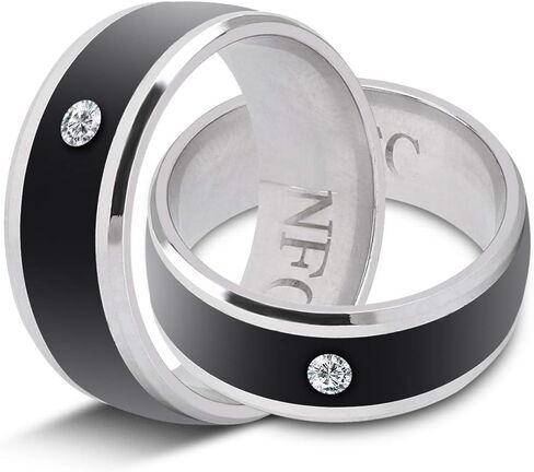 Smart Ring, NFC Multi-Function Smart Rings Magic Wearable Device Universal for Mobile Phone, Connecte to The Mobile Phone Function Operation and Sharing of Data(11in) in Saudi Arabia