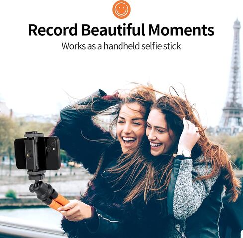 Aureday Phone Tripod, Flexible Tripod for iPhone and Android Cell Phone, Come with Wireless Remote and Clip for Video Recording/Vlogging/Selfie in Kuwait