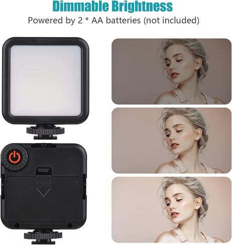 Andoer Smartphone Vlog Kit Mini LED Video Light + Cardioid Microphone + Extendable Phone Clip + Tripod with Adjustable Brightness for Live Stream Vlog Video Shooting Video Conference Selfie in Saudi Arabia