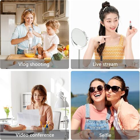 Andoer Smartphone Vlog Kit Mini LED Video Light + Cardioid Microphone + Extendable Phone Clip + Tripod with Adjustable Brightness for Live Stream Vlog Video Shooting Video Conference Selfie in Saudi Arabia