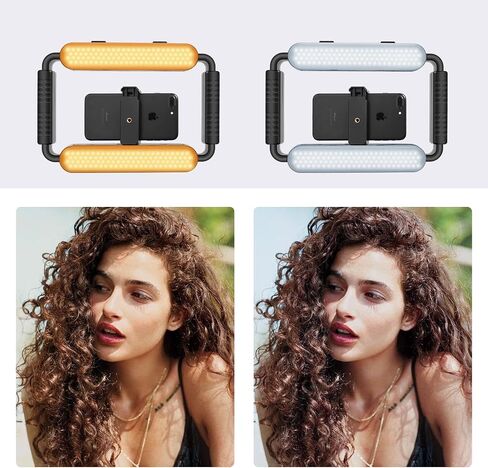 GVM Gimbal Stabilizer Phone Video Light Kit for iPhone, Smartphone, Content Creator Kit, 5600K LED Equipment with Microphone &Tripod for Recording, Vlogging, Live Streaming, YouTube, TikTok in Saudi Arabia