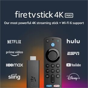 Amazon Fire TV Stick 4K Max streaming device, Wi-Fi 6, Alexa Voice Remote (includes TV controls) in Saudi Arabia
