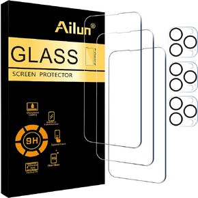 Ailun 3 Pack واقي شاشة لهاتف iPhone 14 Pro Max [6.7 بوصة] + 3 عبوات من واقي عدسة الكاميرا، حماية المستشعر، متوافق مع الجزيرة الديناميكية، طبقة زجاجية مقواة صديقة للحافظة، [صلابة 9H] - HD in Saudi Arabia