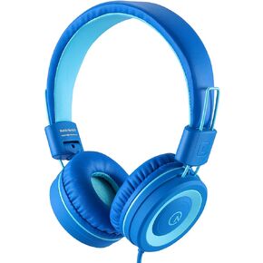noot products K11 Kids Headphones with Wired Cord 3.5mm Jack Navy/Teal | 5ft Long Cord, Tangle Free, Foldable, Plug in On-Ear Headset for School, Classroom, Boys, Girls, Toddler Laptop Travel Tablet in Saudi Arabia
