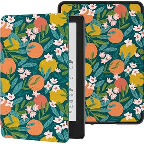 حافظة Ayotu لجهاز Kindle Paperwhite الجديد مقاس 6.8 بوصات (الجيل الحادي عشر - إصدار 2021) - غطاء من جلد البولي يوريثان مع تنبيه/غفو تلقائي - يناسب إصدار Amazon Kindle Paperwhite Signature Edition، زهور صفراء in Kuwait